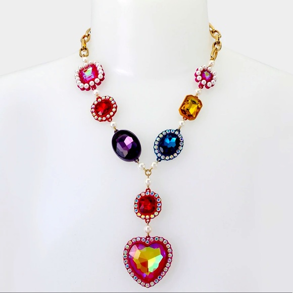 Betsey Johnson Jewelry - New Betsey Johnson Gemstone Y-Necklace